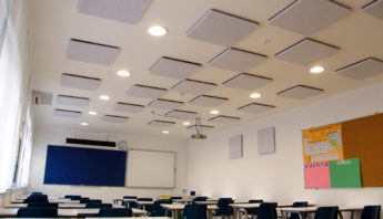 Vicoustic, panneaux acoustiques fixés au plafond Panneaux vicoustic pour fixation horizontale